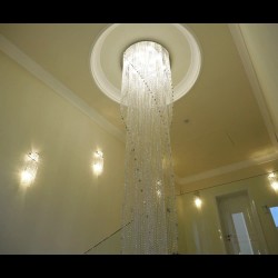 Casa Padrino Luxus Kristall Kronleuchter Silber Ø 90 x H. 550 cm - Prunkvolle Messing Kronleuchter mit böhmischem Kristallglas - Barock Möbel - Edel & Prunkvoll