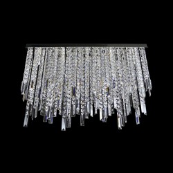 Casa Padrino Luxus Barock Kristall Wandleuchte Silber 100 x 20 x H. 70 cm - Prunkvolle Messing Wandleuchte mit böhmischem Kristallglas - Barock Möbel - Edel & Prunkvoll