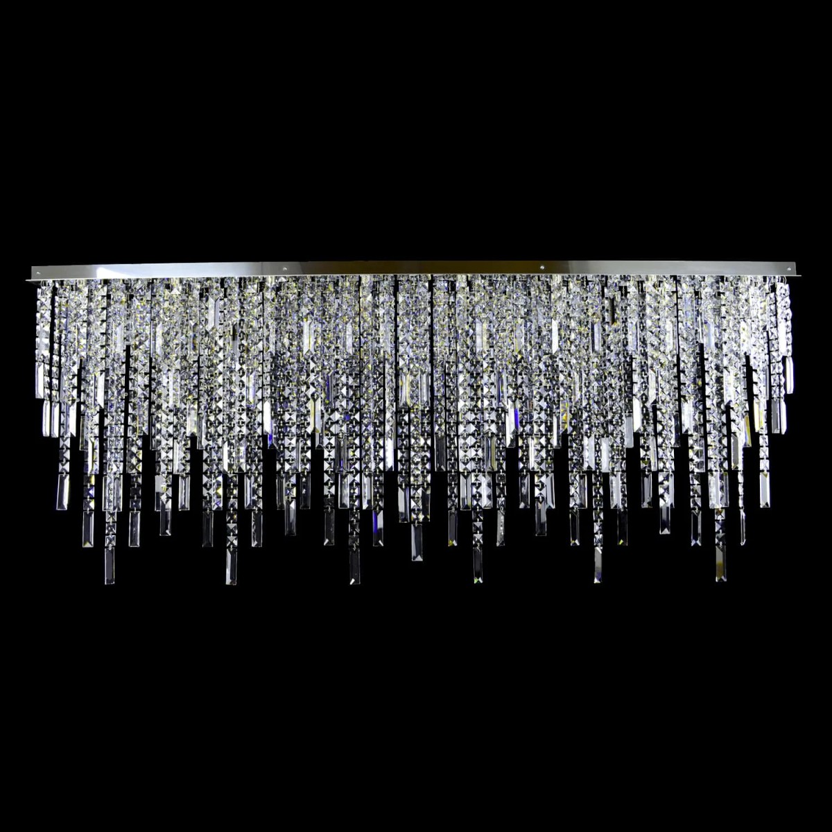 Casa Padrino Lampada da parete in cristallo barocco di lusso Argento 160 x 20 x H. 70 cm - Sontuosa Lampada da parete in ottone con cristallo di Boemia - Mobili barocchi - Nobile e sontuoso Casa Padrino Lampada da parete in cristallo barocco di lusso Argento 160 x 20 x H. 70 cm - Sontuosa Lampada da parete in ottone con cristallo di Boemia - Mobili barocchi - Nobile e sontuoso
