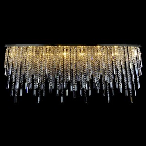 Casa Padrino Luxury Baroque Crystal Wall Lamp Silver 160 x 20 x H. 70 cm - Magnificent Brass Wall Lamp with Bohemian Crystal Glass - Baroque Furniture - Noble & Magnificent