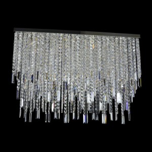 Casa Padrino Luxury Baroque Crystal Wall Lamp Silver 160 x 20 x H. 70 cm - Magnificent Brass Wall Lamp with Bohemian Crystal Glass - Baroque Furniture - Noble & Magnificent