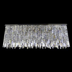 Casa Padrino Luxus Barock Kristall Wandleuchte Silber 70 x 60 x H. 50 cm - Prunkvolle Messing Wandleuchte mit böhmischem Kristallglas - Barock Möbel - Edel & Prunkvoll