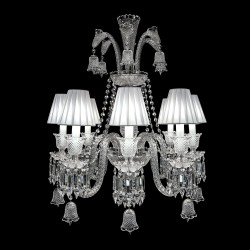 Casa Padrino Luxus Barock Kristall Kronleuchter Silber Ø 67 x H. 74 cm - Prunkvolle Messing Kronleuchter mit böhmischem Kristallglas - Barock Möbel - Edel & Prunkvoll Casa Padrino Luxus Barock Kristall Kronleuchter Silber Ø 67 x H. 74 cm - Prunkvolle Messing Kronleuchter mit böhmischem Kristallglas - Barock Möbel - Edel & Prunkvoll