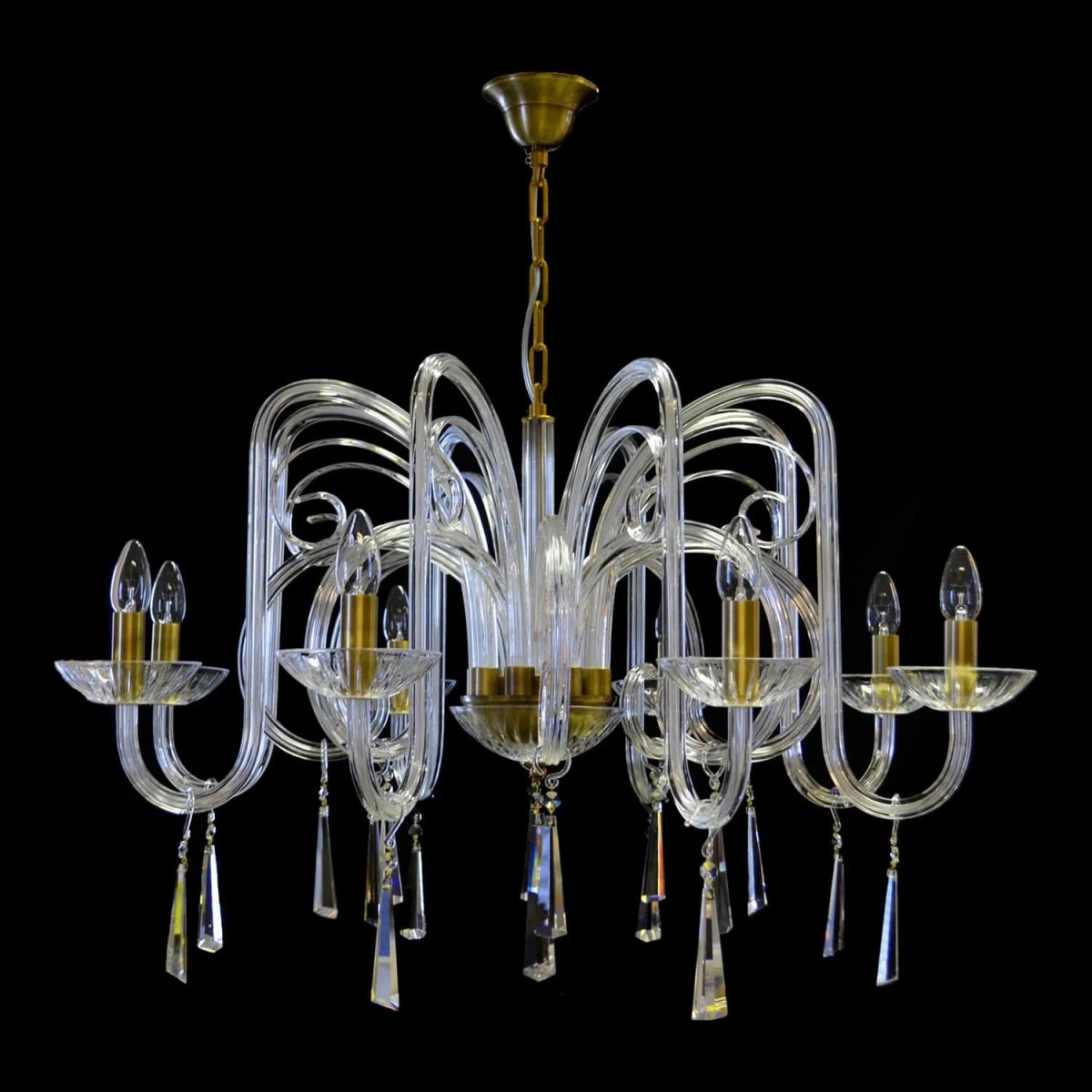 Casa Padrino Lampadario in cristallo barocco di lusso Oro Ø 90 x H. 58 cm - Sontuosa Lampadario in ottone con cristallo di Boemia - Mobili barocchi - Nobile e sontuoso Casa Padrino Lampadario in cristallo barocco di lusso Oro Ø 90 x H. 58 cm - Sontuosa Lampadario in ottone con cristallo di Boemia - Mobili barocchi - Nobile e sontuoso