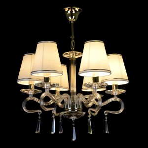 Casa Padrino Lustre en cristal baroque de luxe Argent Ø 49 x H. 42 cm - Somptueuse Lustre en laiton avec cristal de Bohême - Meubles baroques - Noble & somptueux