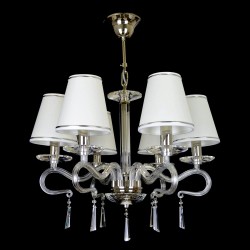 Casa Padrino Lustre en cristal baroque de luxe Argent Ø 49 x H. 42 cm - Somptueuse Lustre en laiton avec cristal de Bohême - Meubles baroques - Noble & somptueux Casa Padrino Lustre en cristal baroque de luxe Argent Ø 49 x H. 42 cm - Somptueuse Lustre en laiton avec cristal de Bohême - Meubles baroques - Noble & somptueux