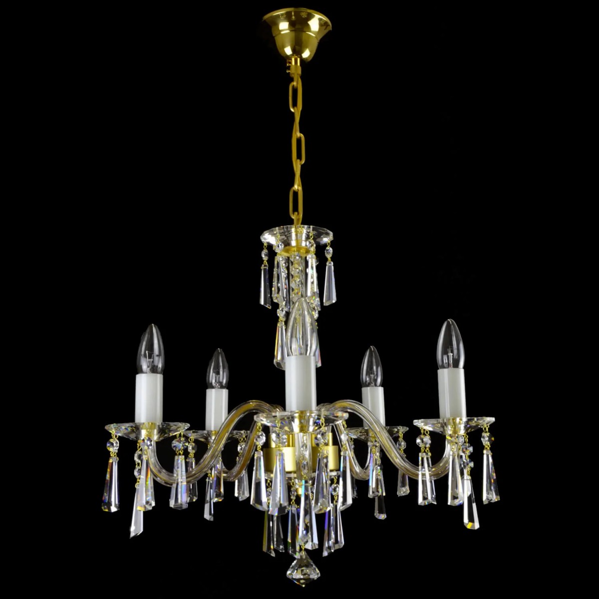 Casa Padrino Lampadario in cristallo barocco di lusso Oro Ø 56 x H. 50 cm - Sontuosa Lampadario in ottone con cristallo di Boemia - Mobili barocchi - Nobile e sontuoso Casa Padrino Lampadario in cristallo barocco di lusso Oro Ø 56 x H. 50 cm - Sontuosa Lampadario in ottone con cristallo di Boemia - Mobili barocchi - Nobile e sontuoso