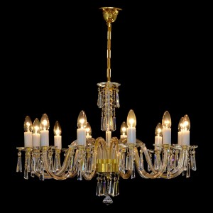 Casa Padrino Lustre en cristal baroque de luxe Or Ø 72 x H. 50 cm - Somptueuse Lustre en laiton avec cristal de Bohême - Meubles baroques - Noble & somptueux Casa Padrino Lustre en cristal baroque de luxe Or Ø 72 x H. 50 cm - Somptueuse Lustre en laiton avec cristal de Bohême - Meubles baroques - Noble & somptueux