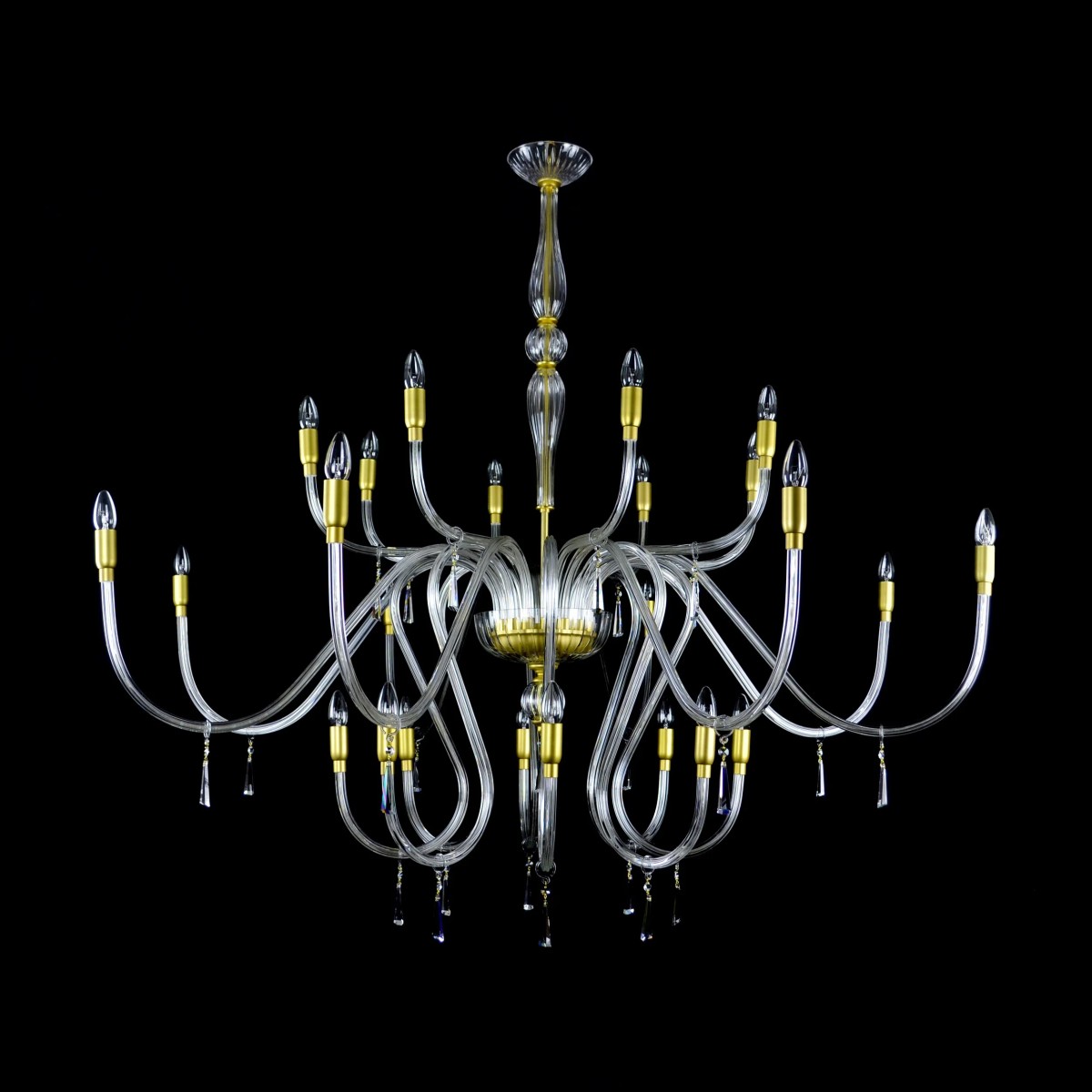 Casa Padrino Lampadario in cristallo barocco di lusso Oro Ø 160 x H. 140 cm - Sontuosa Lampadario in ottone con cristallo di Boemia - Mobili barocchi - Nobile e sontuoso Casa Padrino Lampadario in cristallo barocco di lusso Oro Ø 160 x H. 140 cm - Sontuosa Lampadario in ottone con cristallo di Boemia - Mobili barocchi - Nobile e sontuoso