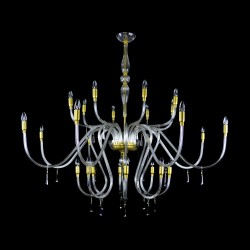 Casa Padrino Lampadario in cristallo barocco di lusso Oro Ø 160 x H. 140 cm - Sontuosa Lampadario in ottone con cristallo di Boemia - Mobili barocchi - Nobile e sontuoso Casa Padrino Lampadario in cristallo barocco di lusso Oro Ø 160 x H. 140 cm - Sontuosa Lampadario in ottone con cristallo di Boemia - Mobili barocchi - Nobile e sontuoso
