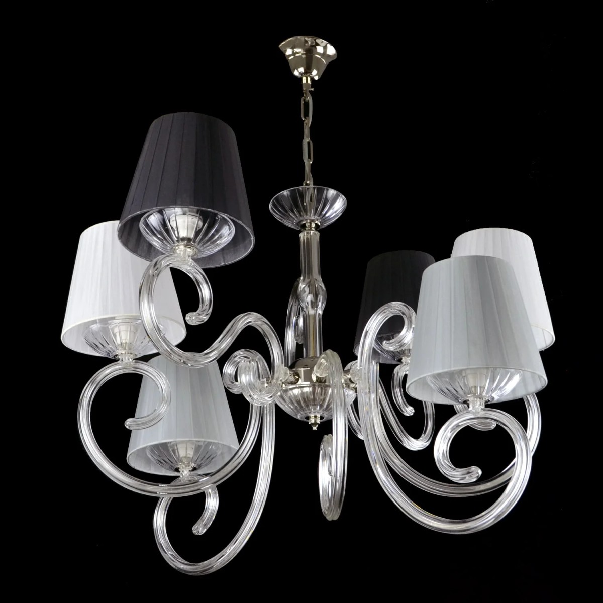 Casa Padrino Lámpara de araña de cristal barroco de lujo Plata Ø 75 x H. 58 cm - Suntuosa Lámpara de araña de latón con cristal de Bohemia - Muebles barrocos - Noble y suntuosa Casa Padrino Lámpara de araña de cristal barroco de lujo Plata Ø 75 x H. 58 cm - Suntuosa Lámpara de araña de latón con cristal de Bohemia - Muebles barrocos - Noble y suntuosa