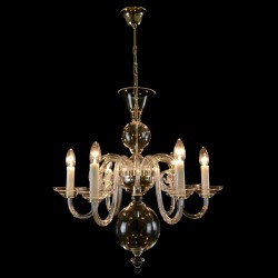 Casa Padrino Lampadario in cristallo barocco di lusso Oro Ø 60 x H. 60 cm - Sontuosa Lampadario in ottone con cristallo di Boemia - Mobili barocchi - Nobile e sontuoso Casa Padrino Lampadario in cristallo barocco di lusso Oro Ø 60 x H. 60 cm - Sontuosa Lampadario in ottone con cristallo di Boemia - Mobili barocchi - Nobile e sontuoso