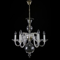 Casa Padrino Lampadario in cristallo barocco di lusso Oro Ø 60 x H. 60 cm - Sontuosa Lampadario in ottone con cristallo di Boemia - Mobili barocchi - Nobile e sontuoso Casa Padrino Lampadario in cristallo barocco di lusso Oro Ø 60 x H. 60 cm - Sontuosa Lampadario in ottone con cristallo di Boemia - Mobili barocchi - Nobile e sontuoso