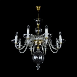 Casa Padrino Luxus Barock Kristall Kronleuchter Silber Ø 70 x H. 70 cm - Prunkvolle Messing Kronleuchter mit böhmischem Kristallglas - Barock Möbel - Edel & Prunkvoll