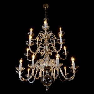 Casa Padrino Luxus Barock Kristall Kronleuchter Gold Ø 100 x H. 130 cm - Prunkvolle Messing Kronleuchter mit böhmischem Kristallglas - Barock Möbel - Edel & Prunkvoll