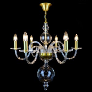 Casa Padrino Luxus Barock Kristall Kronleuchter Gold Ø 65 x H. 80 cm - Prunkvolle Messing Kronleuchter mit böhmischem Kristallglas - Barock Möbel - Edel & Prunkvoll