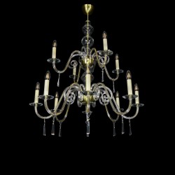 Casa Padrino Luxus Barock Kristall Kronleuchter Silber Ø 90 x H. 105 cm - Prunkvolle Messing Kronleuchter mit böhmischem Kristallglas - Barock Möbel - Edel & Prunkvoll Casa Padrino Luxus Barock Kristall Kronleuchter Silber Ø 90 x H. 105 cm - Prunkvolle Messing Kronleuchter mit böhmischem Kristallglas - Barock Möbel - Edel & Prunkvoll