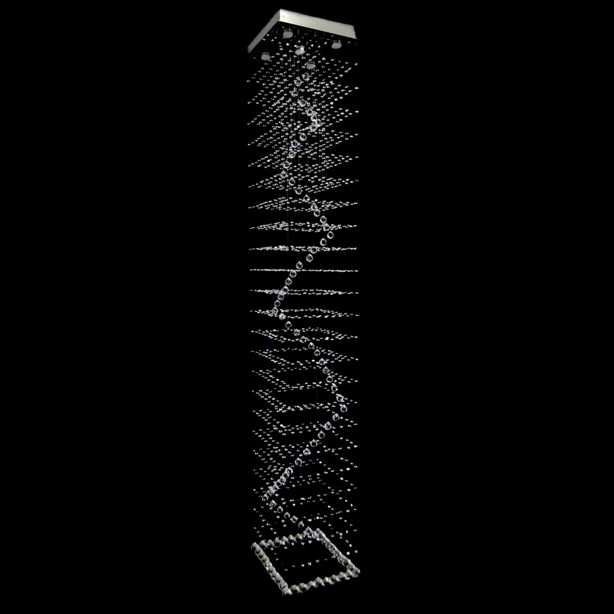Casa Padrino Lampadario in cristallo di lusso Argento Ø 40 x H. 110 cm - Sontuosa Lampadario in ottone con cristallo di Boemia - Mobili barocchi - Nobile e sontuoso Casa Padrino Lampadario in cristallo di lusso Argento Ø 40 x H. 110 cm - Sontuosa Lampadario in ottone con cristallo di Boemia - Mobili barocchi - Nobile e sontuoso