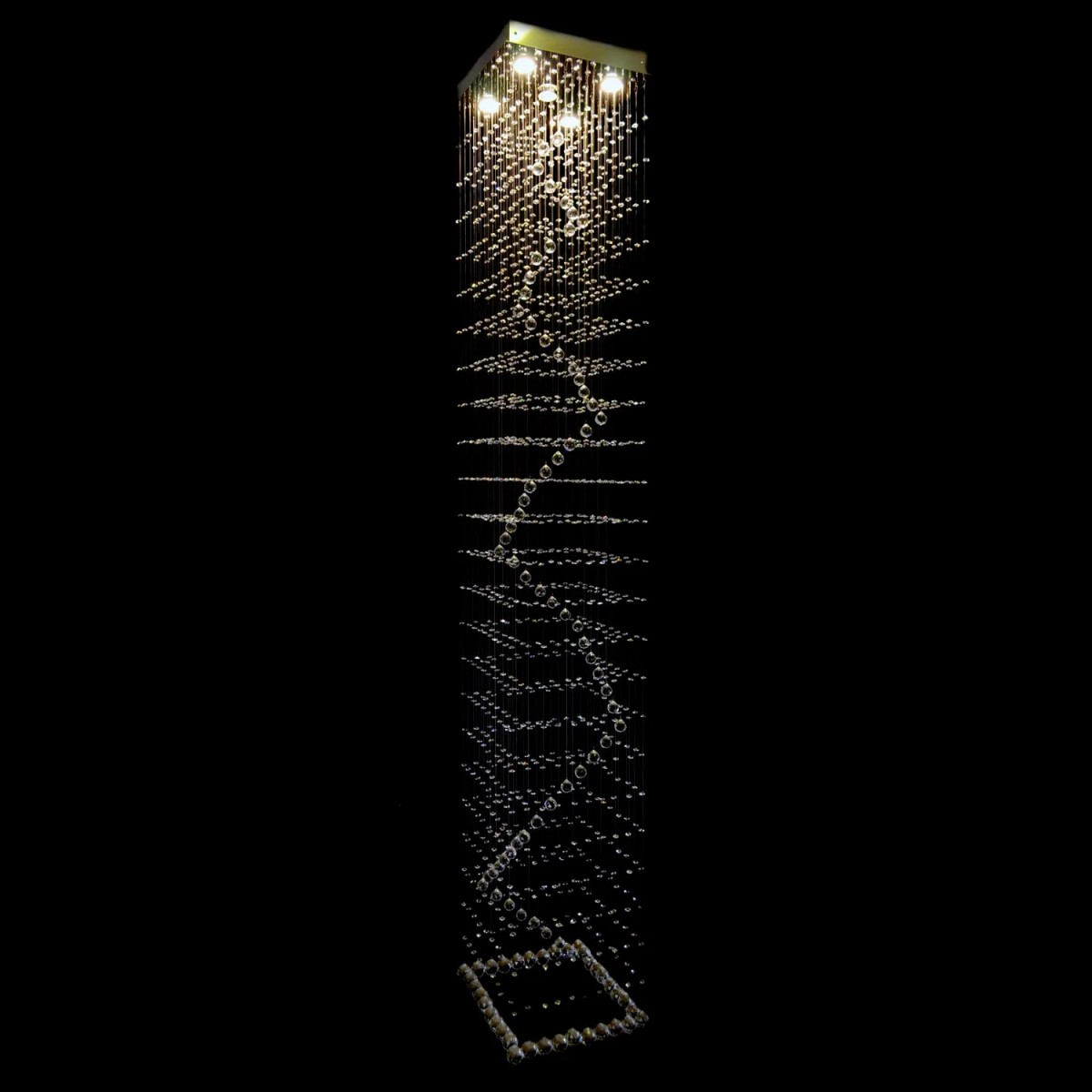 Casa Padrino Lampadario in cristallo di lusso Argento Ø 40 x H. 110 cm - Sontuosa Lampadario in ottone con cristallo di Boemia - Mobili barocchi - Nobile e sontuoso Casa Padrino Lampadario in cristallo di lusso Argento Ø 40 x H. 110 cm - Sontuosa Lampadario in ottone con cristallo di Boemia - Mobili barocchi - Nobile e sontuoso