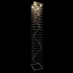 Casa Padrino Lampadario in cristallo di lusso Argento Ø 40 x H. 110 cm - Sontuosa Lampadario in ottone con cristallo di Boemia - Mobili barocchi - Nobile e sontuoso Casa Padrino Lampadario in cristallo di lusso Argento Ø 40 x H. 110 cm - Sontuosa Lampadario in ottone con cristallo di Boemia - Mobili barocchi - Nobile e sontuoso