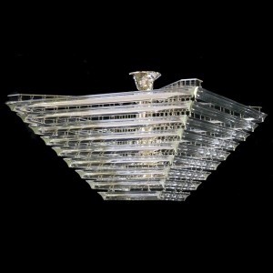 Casa Padrino Luxury Baroque Crystal Wall Lamp Silver 40 x 40 x H. 20 cm - Magnificent Brass Wall Lamp with Bohemian Crystal Glass - Baroque Furniture - Noble & Magnificent