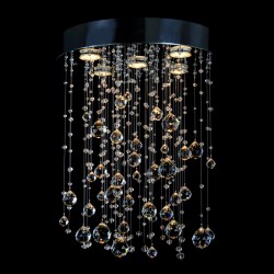 Casa Padrino Lampadario in cristallo di lusso Argento Ø 40 x H. 50 cm - Sontuosa Lampadario in ottone con cristallo di Boemia - Mobili barocchi - Nobile e sontuoso Casa Padrino Lampadario in cristallo di lusso Argento Ø 40 x H. 50 cm - Sontuosa Lampadario in ottone con cristallo di Boemia - Mobili barocchi - Nobile e sontuoso