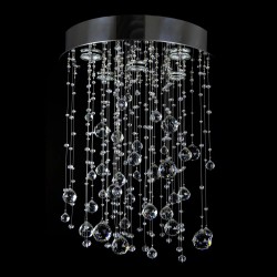 Casa Padrino Lampadario in cristallo di lusso Argento Ø 40 x H. 50 cm - Sontuosa Lampadario in ottone con cristallo di Boemia - Mobili barocchi - Nobile e sontuoso Casa Padrino Lampadario in cristallo di lusso Argento Ø 40 x H. 50 cm - Sontuosa Lampadario in ottone con cristallo di Boemia - Mobili barocchi - Nobile e sontuoso