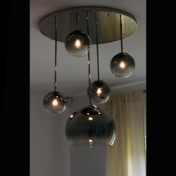 Casa Padrino Lampadario in cristallo di lusso Argento Ø 60 x H. 70 cm - Sontuosa Lampadario in ottone con cristallo di Boemia - Mobili barocchi - Nobile e sontuoso Casa Padrino Lampadario in cristallo di lusso Argento Ø 60 x H. 70 cm - Sontuosa Lampadario in ottone con cristallo di Boemia - Mobili barocchi - Nobile e sontuoso