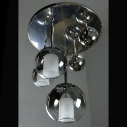 Casa Padrino Lámpara de araña de cristal de lujo Plata Ø 60 x H. 70 cm - Suntuosa Lámpara de araña de latón con cristal de Bohemia - Muebles barrocos - Noble y suntuosa Casa Padrino Lámpara de araña de cristal de lujo Plata Ø 60 x H. 70 cm - Suntuosa Lámpara de araña de latón con cristal de Bohemia - Muebles barrocos - Noble y suntuosa