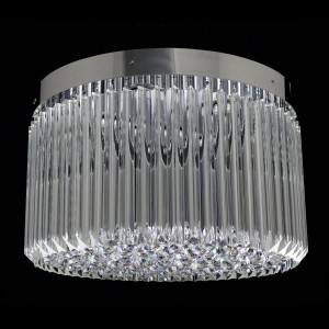 Casa Padrino Lámpara de araña de cristal de lujo Plata Ø 60 x H. 37 cm - Suntuosa Lámpara de araña de latón con cristal de Bohemia - Muebles barrocos - Noble y suntuosa