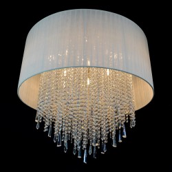 Casa Padrino Lámpara de araña de cristal de lujo Plata Ø 70 x H. 55 cm - Suntuosa Lámpara de araña de latón con cristal de Bohemia - Muebles barrocos - Noble y suntuosa Casa Padrino Lámpara de araña de cristal de lujo Plata Ø 70 x H. 55 cm - Suntuosa Lámpara de araña de latón con cristal de Bohemia - Muebles barrocos - Noble y suntuosa