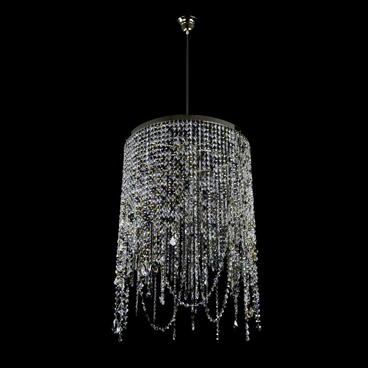 Casa Padrino Luxury Crystal Pendant Lamp Silver Ø 50 x H. 75 cm - Magnificent Brass Pendant Lamp with Bohemian Crystal Glass - Baroque Furniture - Noble & Magnificent Casa Padrino Luxury Crystal Pendant Lamp Silver Ø 50 x H. 75 cm - Magnificent Brass Pendant Lamp with Bohemian Crystal Glass - Baroque Furniture - Noble & Magnificent