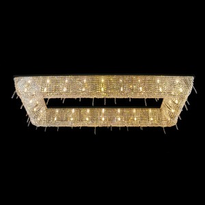 Casa Padrino Lámpara de pared de cristal barroco de lujo Plata 175 x 70 x H. 20 cm - Suntuosa Lámpara de pared de latón con cristal de Bohemia - Muebles barrocos - Noble y suntuosa