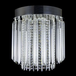 Casa Padrino Lampadario in cristallo di lusso Argento Ø 40 x H. 40 cm - Sontuosa Lampadario in ottone con cristallo di Boemia - Mobili barocchi - Nobile e sontuoso