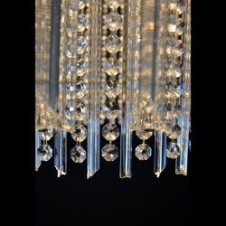 Casa Padrino Lampadario in cristallo di lusso Argento Ø 40 x H. 40 cm - Sontuosa Lampadario in ottone con cristallo di Boemia - Mobili barocchi - Nobile e sontuoso