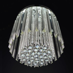 Casa Padrino Lámpara de araña de cristal de lujo Plata Ø 50 x H. 35 cm - Suntuosa Lámpara de araña de latón con cristal de Bohemia - Muebles barrocos - Noble y suntuosa