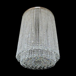 Casa Padrino Lámpara de araña de cristal de lujo Plata Ø 50 x H. 70 cm - Suntuosa Lámpara de araña de latón con cristal de Bohemia - Muebles barrocos - Noble y suntuosa