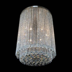 Casa Padrino Lampadario in cristallo di lusso Argento Ø 50 x H. 70 cm - Sontuosa Lampadario in ottone con cristallo di Boemia - Mobili barocchi - Nobile e sontuoso Casa Padrino Lampadario in cristallo di lusso Argento Ø 50 x H. 70 cm - Sontuosa Lampadario in ottone con cristallo di Boemia - Mobili barocchi - Nobile e sontuoso