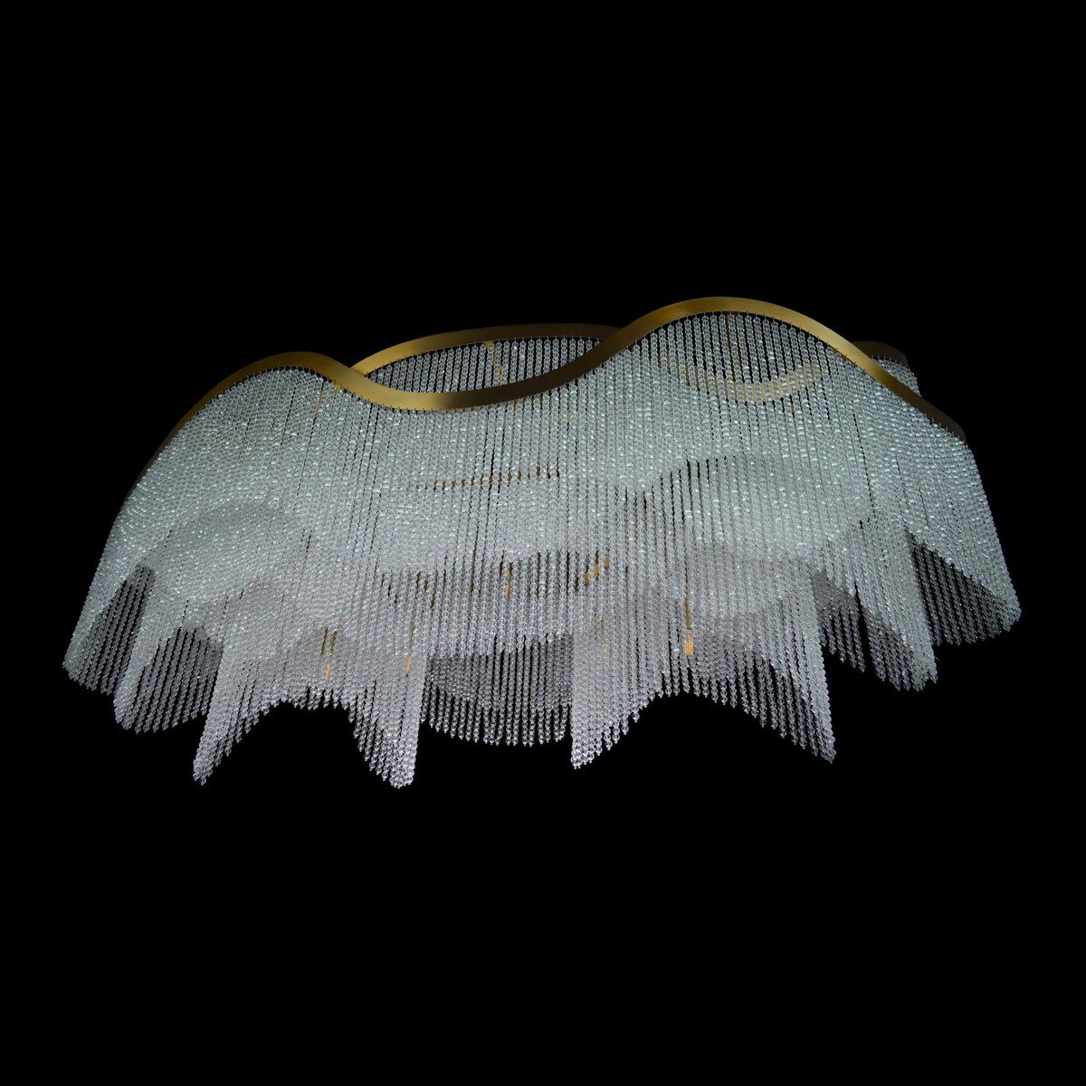 Casa Padrino Applique murale en cristal baroque de luxe Or 180 x 60 x H. 70 cm - Somptueuse Applique murale en laiton avec cristal de Bohême - Meubles baroques - Noble & somptueux Casa Padrino Applique murale en cristal baroque de luxe Or 180 x 60 x H. 70 cm - Somptueuse Applique murale en laiton avec cristal de Bohême - Meubles baroques - Noble & somptueux