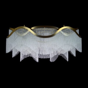 Casa Padrino Lámpara de pared de cristal barroco de lujo Oro 180 x 60 x H. 70 cm - Suntuosa Lámpara de pared de latón con cristal de Bohemia - Muebles barrocos - Noble y suntuosa
