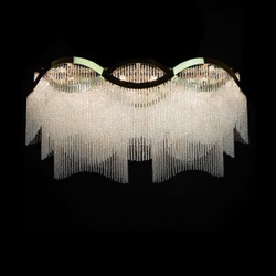 Casa Padrino Applique murale en cristal baroque de luxe Or 155 x 60 x H. 85 cm - Somptueuse Applique murale en laiton avec cristal de Bohême - Meubles baroques - Noble & somptueux