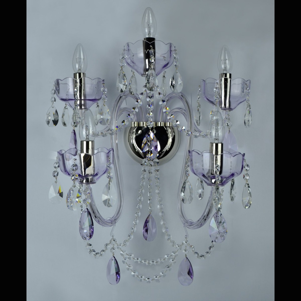 Casa Padrino Applique murale en cristal baroque de luxe Argent 43 x 24 x H. 55 cm - Somptueuse Applique murale en laiton avec cristal de Bohême - Meubles baroques - Noble & somptueux Casa Padrino Applique murale en cristal baroque de luxe Argent 43 x 24 x H. 55 cm - Somptueuse Applique murale en laiton avec cristal de Bohême - Meubles baroques - Noble & somptueux