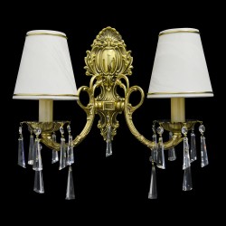 Casa Padrino Luxury Baroque Crystal Chandelier Gold Ø 40 x H. 38 cm - Magnificent Brass Chandelier with Bohemian Crystal Glass - Baroque Furniture - Noble & Magnificent Casa Padrino Luxury Baroque Crystal Chandelier Gold Ø 40 x H. 38 cm - Magnificent Brass Chandelier with Bohemian Crystal Glass - Baroque Furniture - Noble & Magnificent