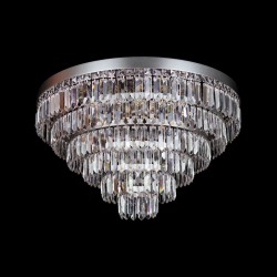 Casa Padrino Luxus Kristall Kronleuchter Silber Ø 60 x H. 43 cm - Prunkvolle Messing Kronleuchter mit böhmischem Kristallglas - Barock Möbel - Edel & Prunkvoll Casa Padrino Luxus Kristall Kronleuchter Silber Ø 60 x H. 43 cm - Prunkvolle Messing Kronleuchter mit böhmischem Kristallglas - Barock Möbel - Edel & Prunkvoll