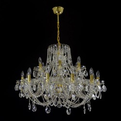 Casa Padrino Lampadario in cristallo barocco di lusso Oro Ø 95 x H. 58 cm - Sontuosa Lampadario in ottone con cristallo di Boemia - Mobili barocchi - Nobile e sontuoso Casa Padrino Lampadario in cristallo barocco di lusso Oro Ø 95 x H. 58 cm - Sontuosa Lampadario in ottone con cristallo di Boemia - Mobili barocchi - Nobile e sontuoso