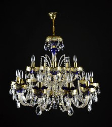 Casa Padrino Lámpara de araña de cristal barroco de lujo Oro Ø 80 x H. 64 cm - Suntuosa Lámpara de araña de latón con cristal de Bohemia - Muebles barrocos - Noble y suntuosa Casa Padrino Lámpara de araña de cristal barroco de lujo Oro Ø 80 x H. 64 cm - Suntuosa Lámpara de araña de latón con cristal de Bohemia - Muebles barrocos - Noble y suntuosa