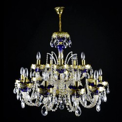 Casa Padrino Lámpara de araña de cristal barroco de lujo Oro Ø 80 x H. 64 cm - Suntuosa Lámpara de araña de latón con cristal de Bohemia - Muebles barrocos - Noble y suntuosa Casa Padrino Lámpara de araña de cristal barroco de lujo Oro Ø 80 x H. 64 cm - Suntuosa Lámpara de araña de latón con cristal de Bohemia - Muebles barrocos - Noble y suntuosa