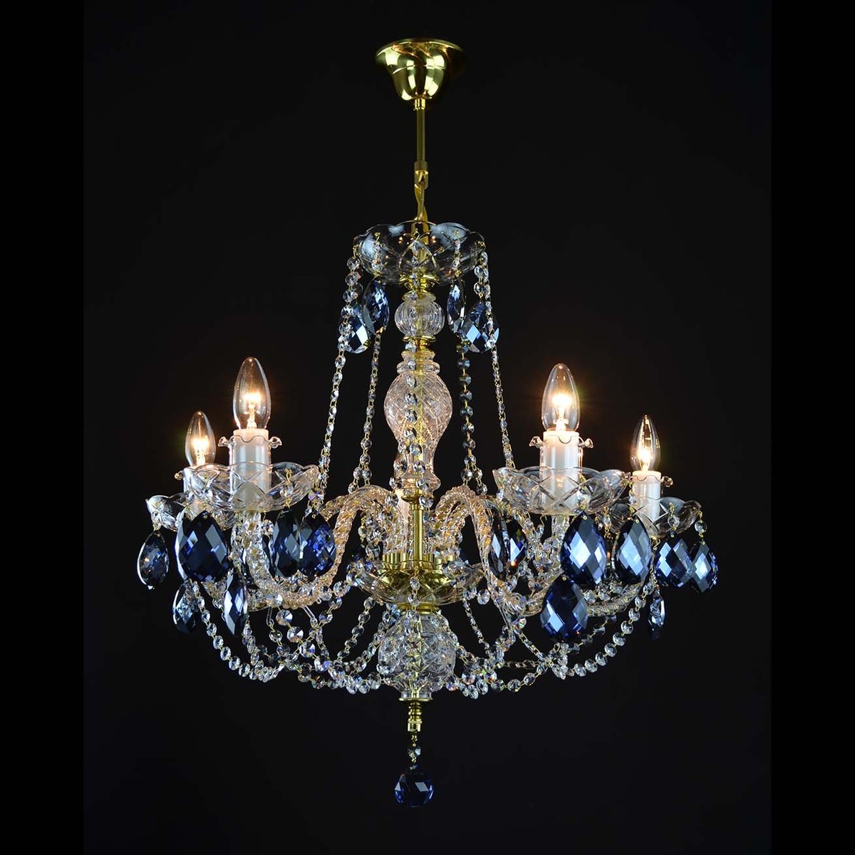 Casa Padrino Lámpara de araña de cristal barroco de lujo Oro Ø 65 x H. 59 cm - Suntuosa Lámpara de araña de latón con cristal de Bohemia - Muebles barrocos - Noble y suntuosa Casa Padrino Lámpara de araña de cristal barroco de lujo Oro Ø 65 x H. 59 cm - Suntuosa Lámpara de araña de latón con cristal de Bohemia - Muebles barrocos - Noble y suntuosa