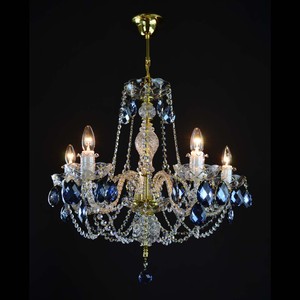 Casa Padrino Luxus Barock Kristall Kronleuchter Gold Ø 65 x H. 59 cm - Prunkvolle Messing Kronleuchter mit böhmischem Kristallglas - Barock Möbel - Edel & Prunkvoll