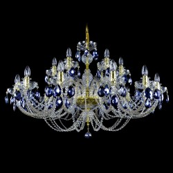 Casa Padrino Lampadario in cristallo barocco di lusso Oro Ø 90 x H. 63 cm - Sontuosa Lampadario in ottone con cristallo di Boemia - Mobili barocchi - Nobile e sontuoso Casa Padrino Lampadario in cristallo barocco di lusso Oro Ø 90 x H. 63 cm - Sontuosa Lampadario in ottone con cristallo di Boemia - Mobili barocchi - Nobile e sontuoso